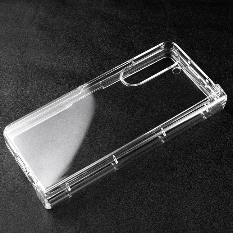 For Samsung Galaxy Z Fold6 3 in 1 PC Transparent Shockproof Protective Phone Case - Transparent