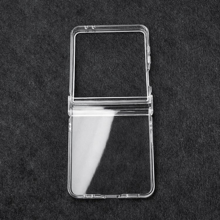 For Samsung Galaxy Z Flip7 3 in 1 PC Transparent Shockproof Protective Phone Case - Transparent