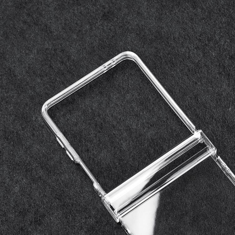 For Samsung Galaxy Z Flip7 3 in 1 PC Transparent Shockproof Protective Phone Case - Transparent