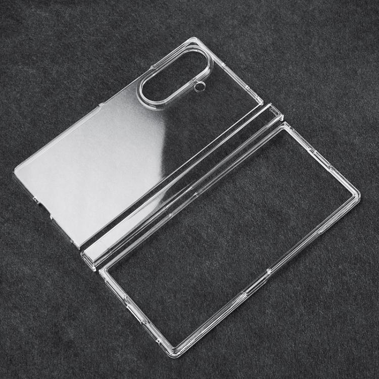 For Samsung Galaxy Z Fold7 3 in 1 PC Transparent Shockproof Protective Phone Case - Transparent