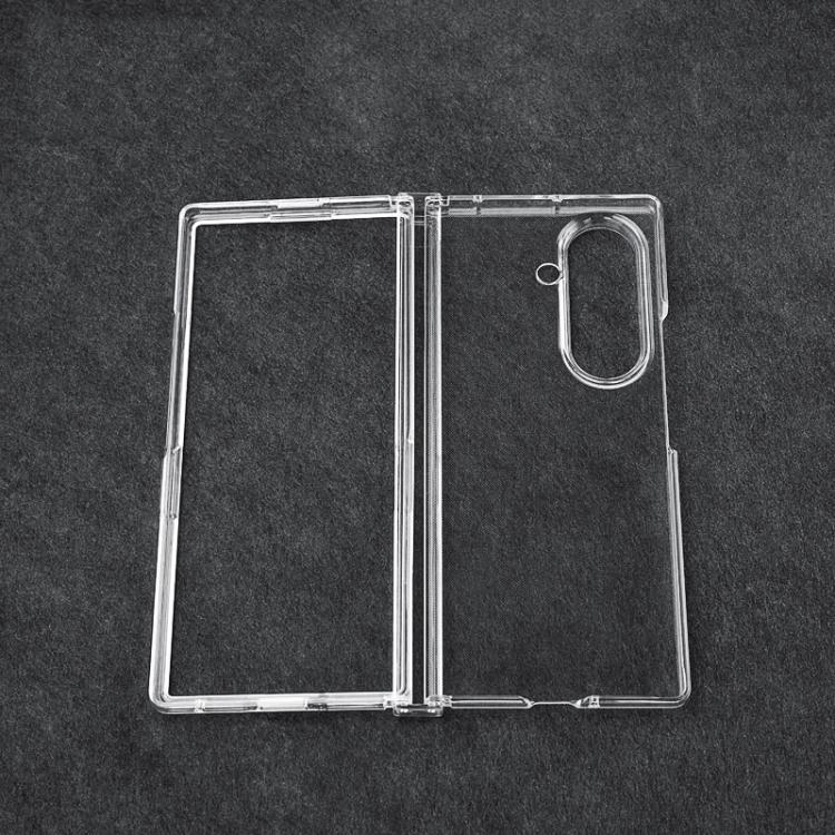For Samsung Galaxy Z Fold7 3 in 1 PC Transparent Shockproof Protective Phone Case - Transparent