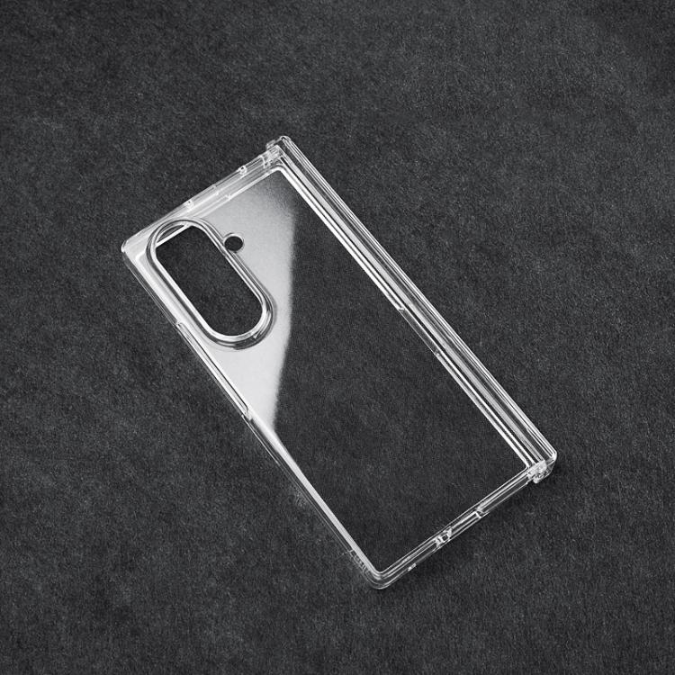 For Samsung Galaxy Z Fold7 3 in 1 PC Transparent Shockproof Protective Phone Case - Transparent