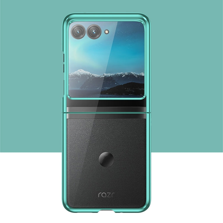 For Motorola Razr 50 Full Coverage Electroplate PC Transparent Phone Case
