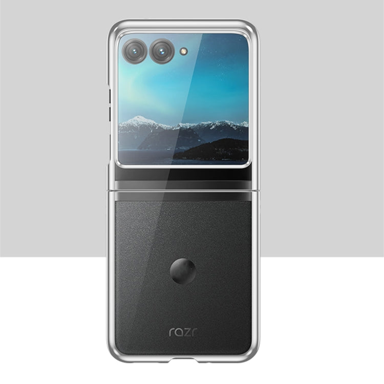 For Motorola Razr 50 Full Coverage Electroplate PC Transparent Phone Case