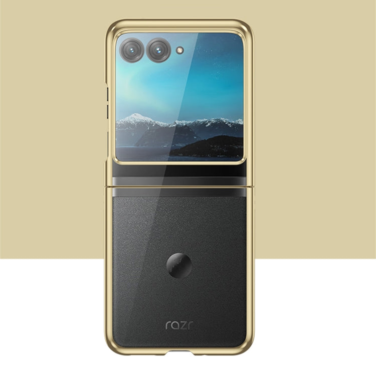 For Motorola Razr 50 Full Coverage Electroplate PC Transparent Phone Case
