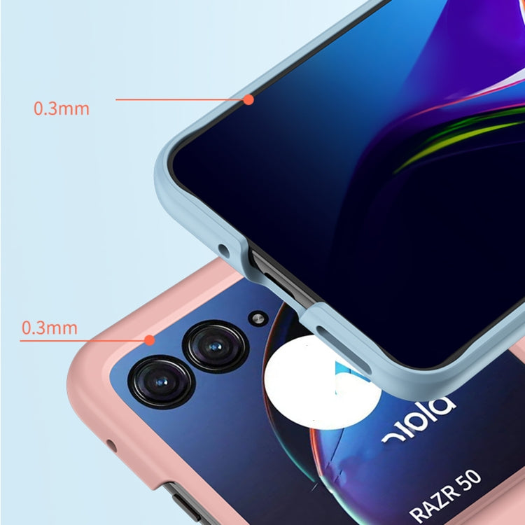 For Motorola Razr 50 3 in 1 Skin Feel PC Phone Case