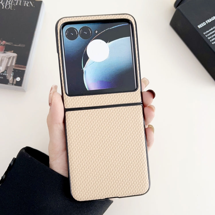 For Motorola Razr 50 Weave Texture PC Phone Case