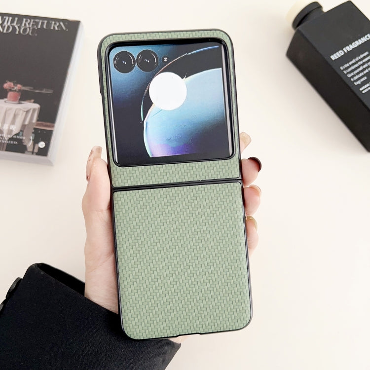For Motorola Razr 50 Weave Texture PC Phone Case