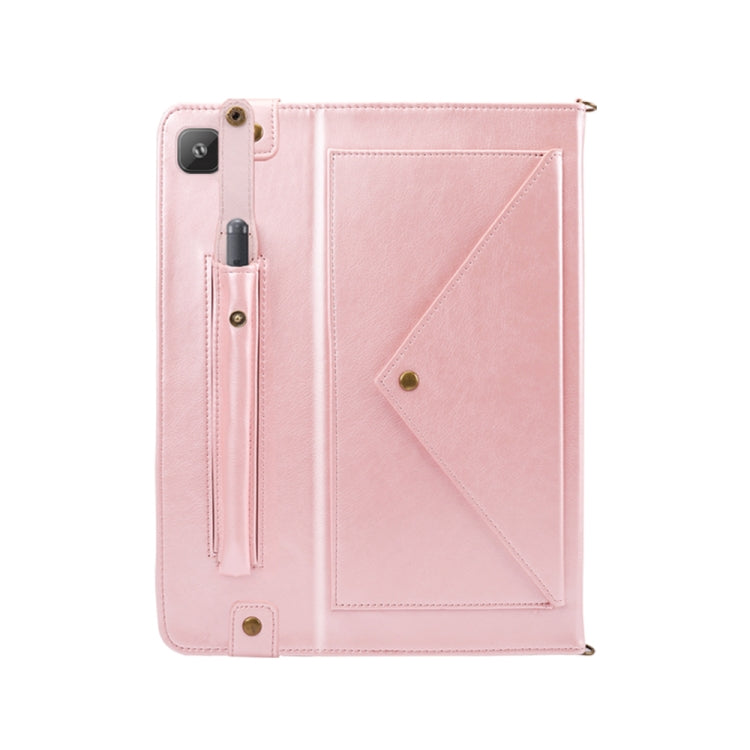 For Samsung Galaxy S6 Lite P610/615 Envelope Horizontal Flip PU Leather Case with Card Slots & Pen Slots & Holder & Wallet & Photo Frame & Shoulder Strap
