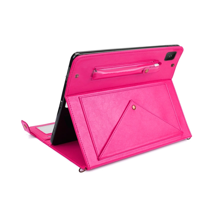 For Samsung Galaxy S6 Lite P610/615 Envelope Horizontal Flip PU Leather Case with Card Slots & Pen Slots & Holder & Wallet & Photo Frame & Shoulder Strap