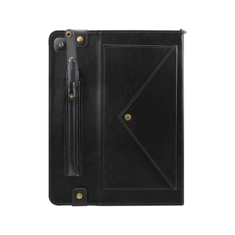 For Samsung Galaxy S6 Lite P610/615 Envelope Horizontal Flip PU Leather Case with Card Slots & Pen Slots & Holder & Wallet & Photo Frame & Shoulder Strap