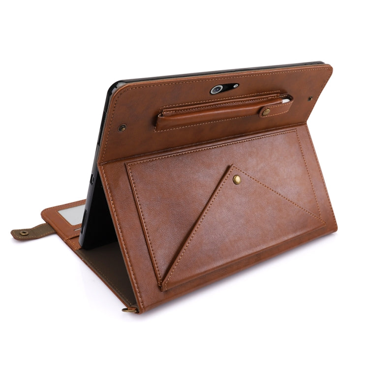 For Microsoft Surface Go 10.1 inch Envelope Horizontal Flip PU Leather Case with Card Slots & Pen Slots & Holder & Wallet & Photo Frame & Shoulder Strap