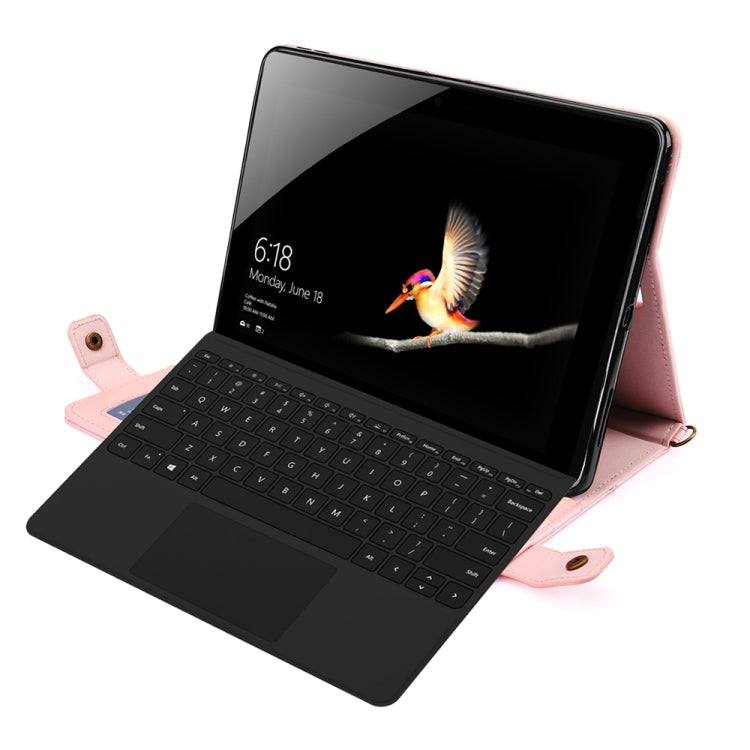 For Microsoft Surface Go 10.1 inch Envelope Horizontal Flip PU Leather Case with Card Slots & Pen Slots & Holder & Wallet & Photo Frame & Shoulder Strap