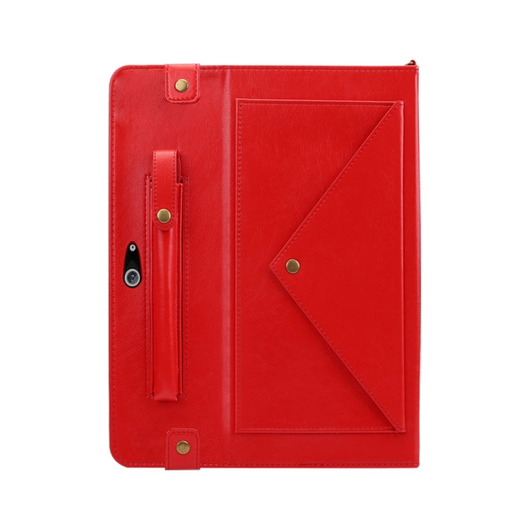 For Microsoft Surface Go 10.1 inch Envelope Horizontal Flip PU Leather Case with Card Slots & Pen Slots & Holder & Wallet & Photo Frame & Shoulder Strap