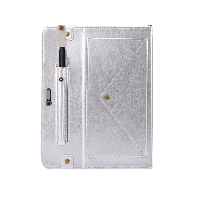 For Microsoft Surface Pro 4 / 5 / 6 / 7 Envelope Horizontal Flip PU Leather Case with Card Slots & Pen Slots & Holder & Wallet & Photo Frame & Shoulder Strap