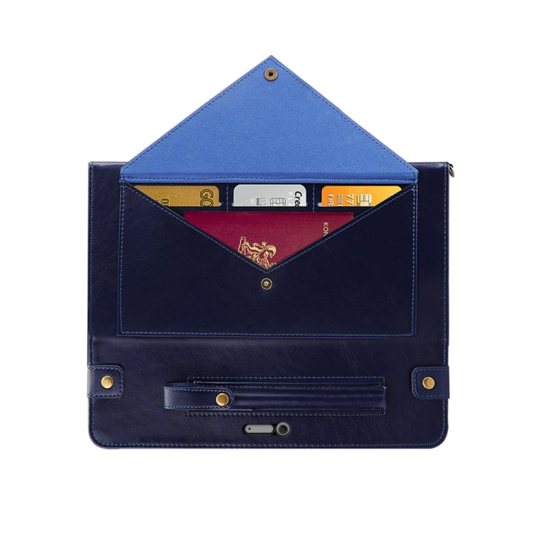 For Microsoft Surface Pro 4 / 5 / 6 / 7 Envelope Horizontal Flip PU Leather Case with Card Slots & Pen Slots & Holder & Wallet & Photo Frame & Shoulder Strap