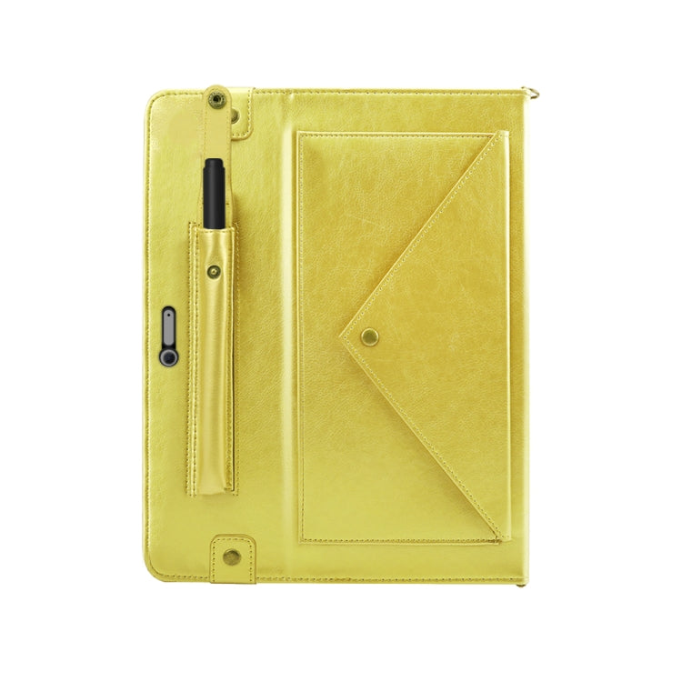 For Microsoft Surface Pro 4 / 5 / 6 / 7 Envelope Horizontal Flip PU Leather Case with Card Slots & Pen Slots & Holder & Wallet & Photo Frame & Shoulder Strap