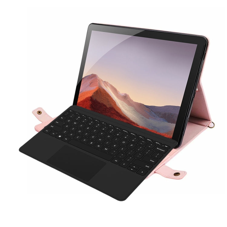 For Microsoft Surface Pro 4 / 5 / 6 / 7 Envelope Horizontal Flip PU Leather Case with Card Slots & Pen Slots & Holder & Wallet & Photo Frame & Shoulder Strap