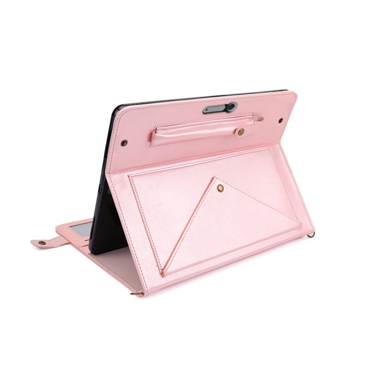 For Microsoft Surface Pro 4 / 5 / 6 / 7 Envelope Horizontal Flip PU Leather Case with Card Slots & Pen Slots & Holder & Wallet & Photo Frame & Shoulder Strap