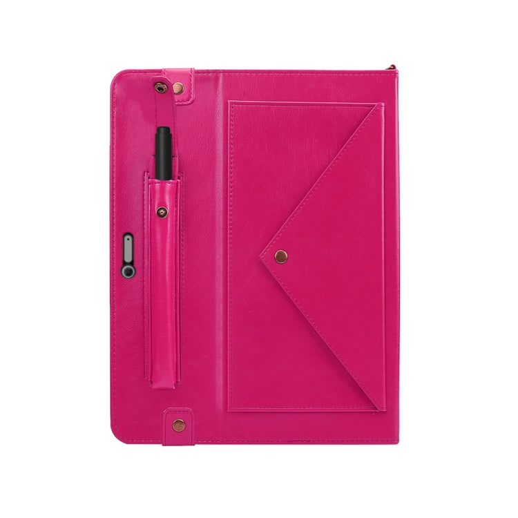 For Microsoft Surface Pro 4 / 5 / 6 / 7 Envelope Horizontal Flip PU Leather Case with Card Slots & Pen Slots & Holder & Wallet & Photo Frame & Shoulder Strap