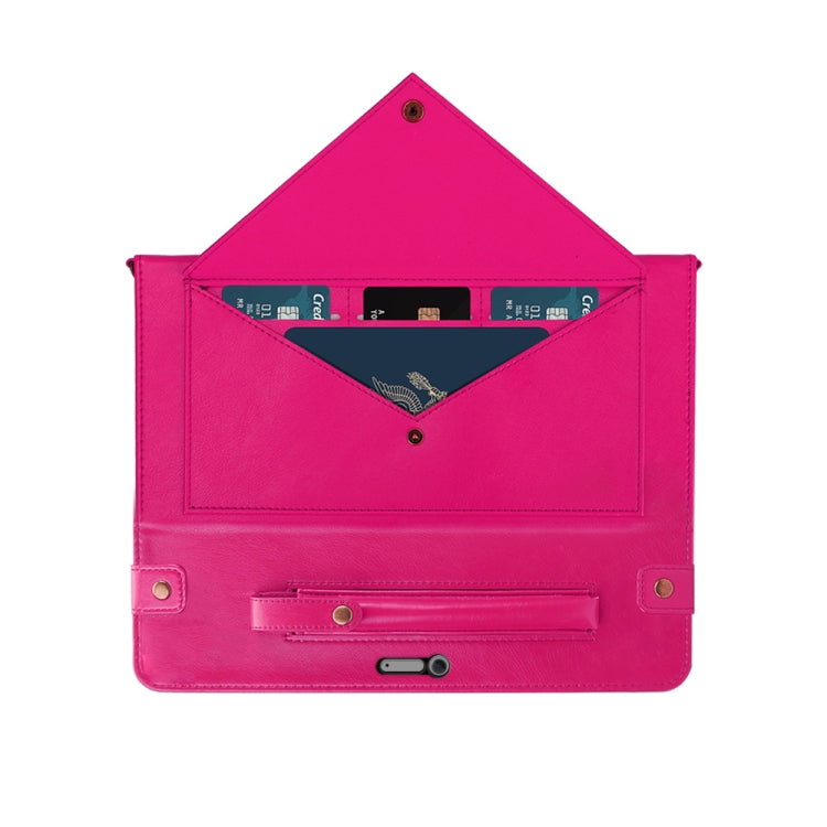 For Microsoft Surface Pro 4 / 5 / 6 / 7 Envelope Horizontal Flip PU Leather Case with Card Slots & Pen Slots & Holder & Wallet & Photo Frame & Shoulder Strap