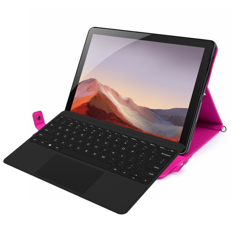 For Microsoft Surface Pro 4 / 5 / 6 / 7 Envelope Horizontal Flip PU Leather Case with Card Slots & Pen Slots & Holder & Wallet & Photo Frame & Shoulder Strap