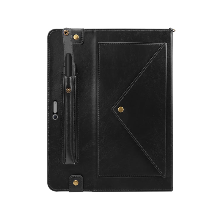 For Microsoft Surface Pro 4 / 5 / 6 / 7 Envelope Horizontal Flip PU Leather Case with Card Slots & Pen Slots & Holder & Wallet & Photo Frame & Shoulder Strap