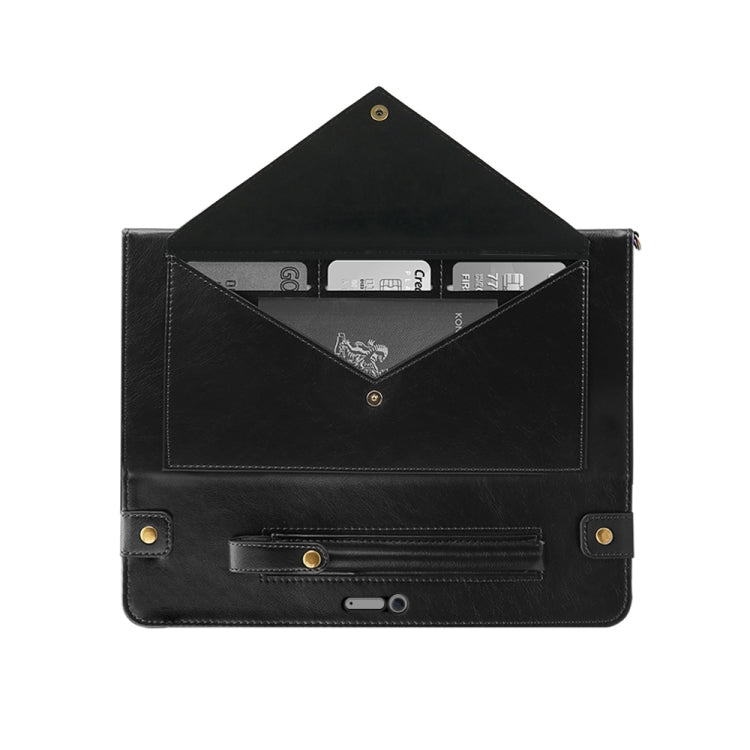 For Microsoft Surface Pro 4 / 5 / 6 / 7 Envelope Horizontal Flip PU Leather Case with Card Slots & Pen Slots & Holder & Wallet & Photo Frame & Shoulder Strap