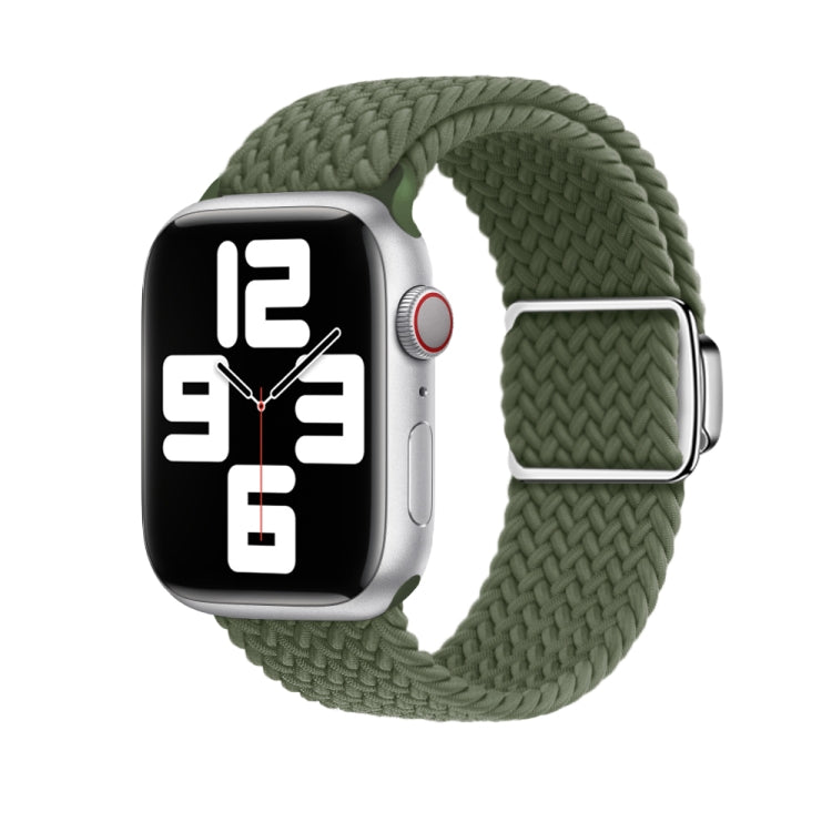 For Apple Watch Series 10 46mm Nylon Loop Magnetic Buckle Watch Band
