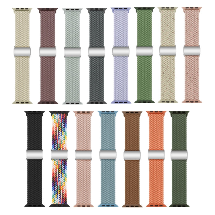 For Apple Watch Series 10 46mm Nylon Loop Magnetic Buckle Watch Band