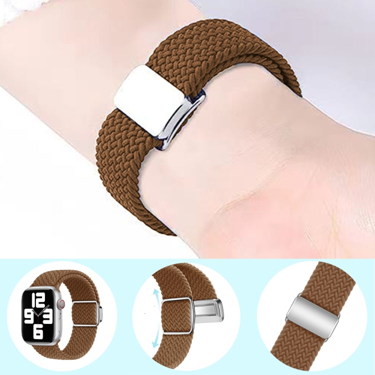 For Apple Watch Series 10 42mm Nylon Loop Magnetic Buckle Watch Band