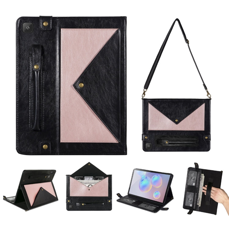 For Samsung Galaxy S6 Lite P610/615 Envelope Color Matching Horizontal Flip PU Leather Case with Card Slots & Pen Slots & Holder & Wallet & Photo Frame & Shoulder Strap