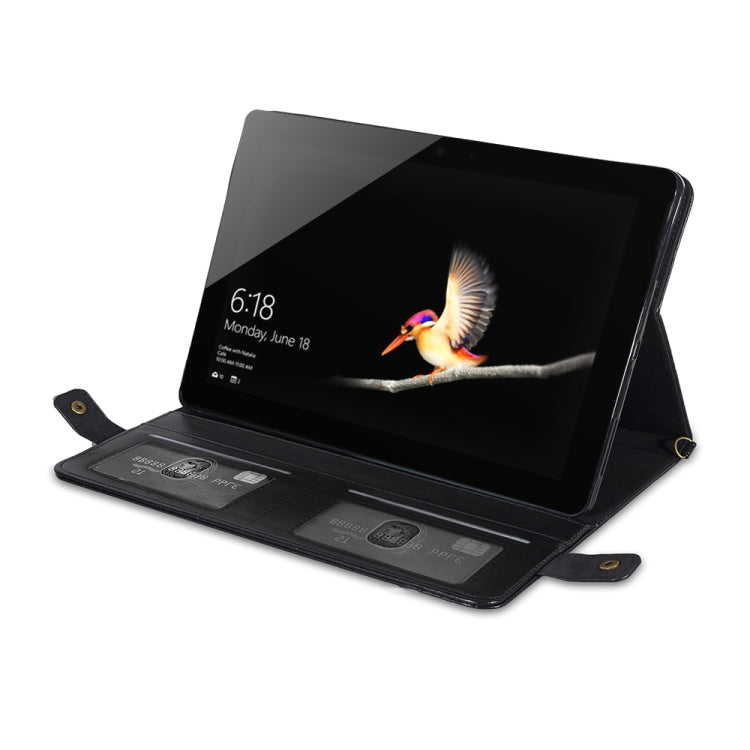 For Microsoft Surface Go 10.1 inch Envelope Color Matching Horizontal Flip PU Leather Case with Card Slots & Pen Slots & Holder & Wallet & Photo Frame & Shoulder Strap
