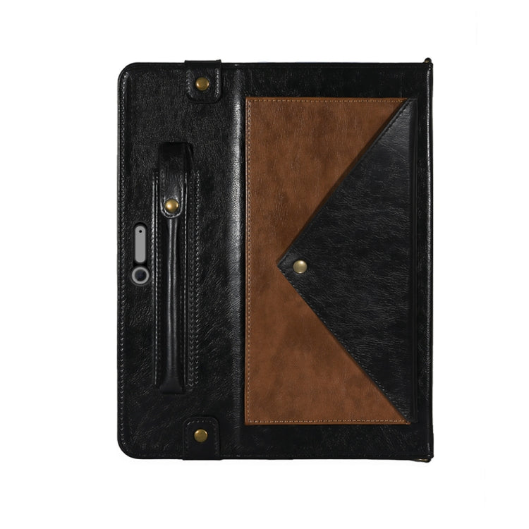 For Microsoft Surface Pro 4 / 5 / 6 / 7 Envelope Color Matching Horizontal Flip PU Leather Case with Card Slots & Pen Slots & Holder & Wallet & Photo Frame & Shoulder Strap