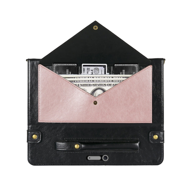 For Microsoft Surface Pro 4 / 5 / 6 / 7 Envelope Color Matching Horizontal Flip PU Leather Case with Card Slots & Pen Slots & Holder & Wallet & Photo Frame & Shoulder Strap