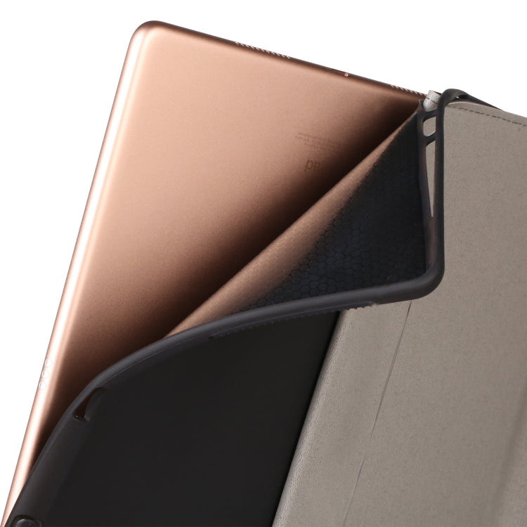 For iPad 10.2 Marble Cloth Texture Horizontal Flip Leather Case with Pen Slot & Holder without Keyboard