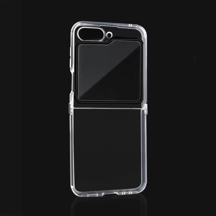For Samsung Galaxy Z Flip5 Transparent TPU Phone Case + Lens Film