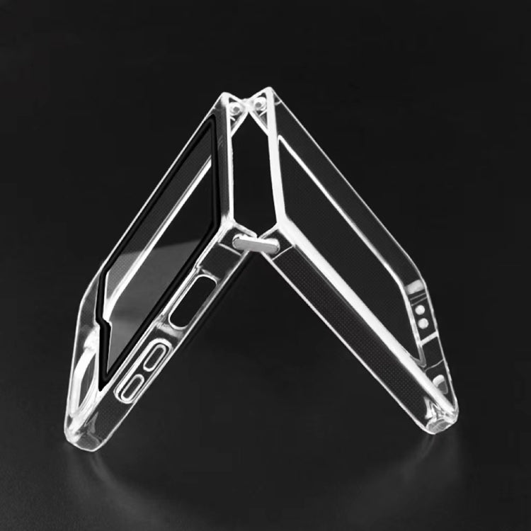 For Samsung Galaxy Z Flip5 Transparent TPU Phone Case + Lens Film