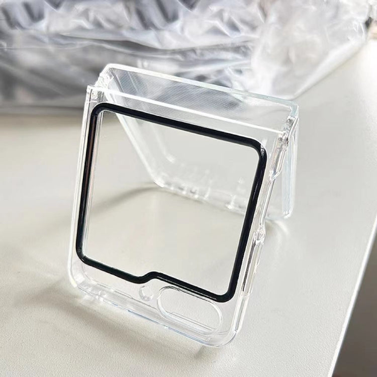 For Samsung Galaxy Z Flip5 Transparent TPU Phone Case + Lens Film