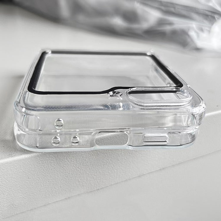 For Samsung Galaxy Z Flip5 Transparent TPU Phone Case + Lens Film