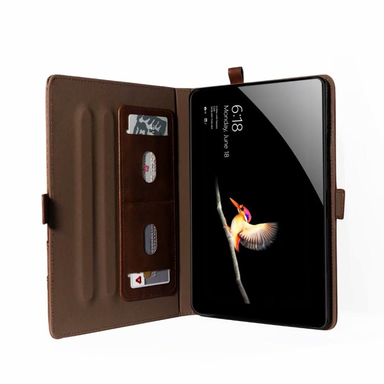 For Microsoft Surface Go 10.1 inch Horizontal Flip Double Holder Leather Case with Holder & Card Slots & Photo Frame