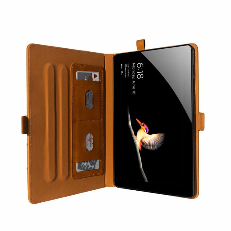 For Microsoft Surface Go 10.1 inch Horizontal Flip Double Holder Leather Case with Holder & Card Slots & Photo Frame