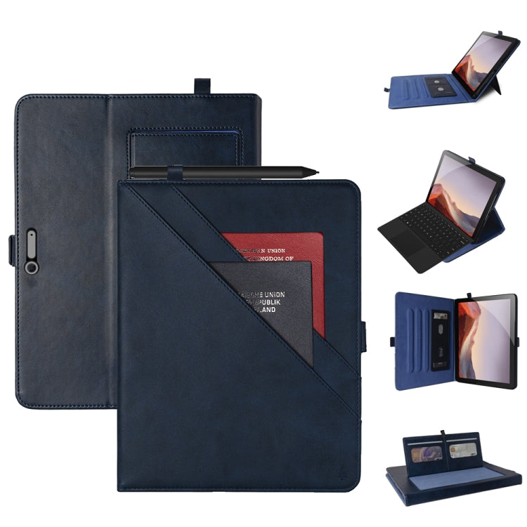 For Microsoft Surface Pro 4 / 5 / 6 / 7 Horizontal Flip Double Holder Leather Case with Holder & Card Slots & Photo Frame