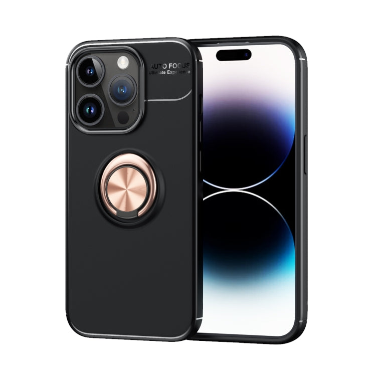 For iPhone 15 Pro Metal Ring Holder TPU Phone Case