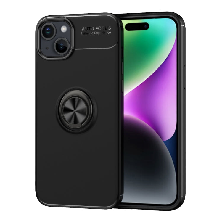 For iPhone 15 Plus Metal Ring Holder TPU Phone Case