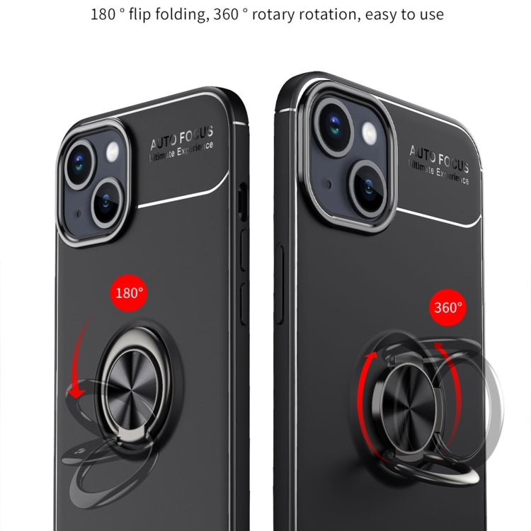 For iPhone 15 Plus Metal Ring Holder TPU Phone Case