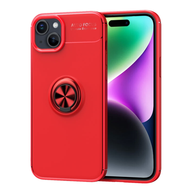 For iPhone 15 Plus Metal Ring Holder TPU Phone Case