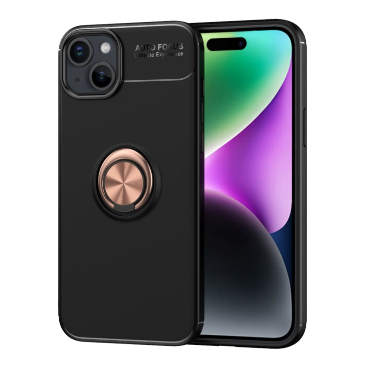 For iPhone 15 Plus Metal Ring Holder TPU Phone Case