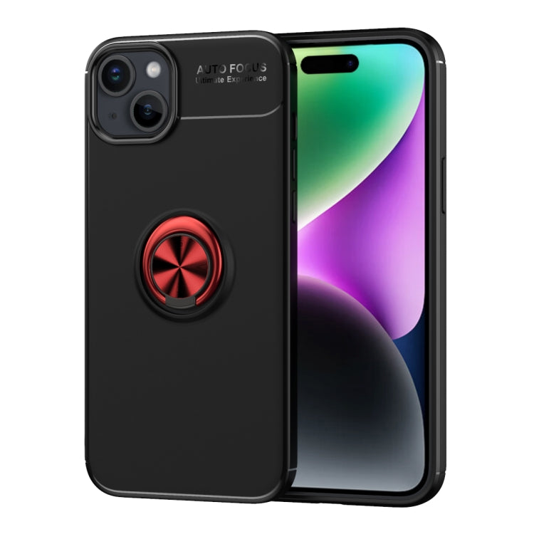 For iPhone 15 Plus Metal Ring Holder TPU Phone Case