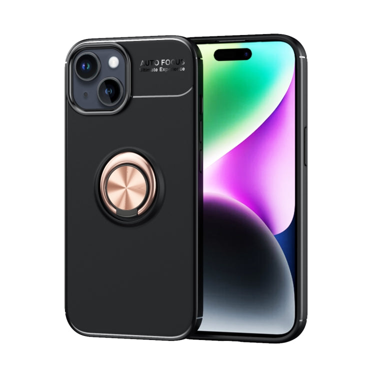 For iPhone 15 Metal Ring Holder TPU Phone Case